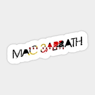 vintage typo Mac Sabbath Sticker